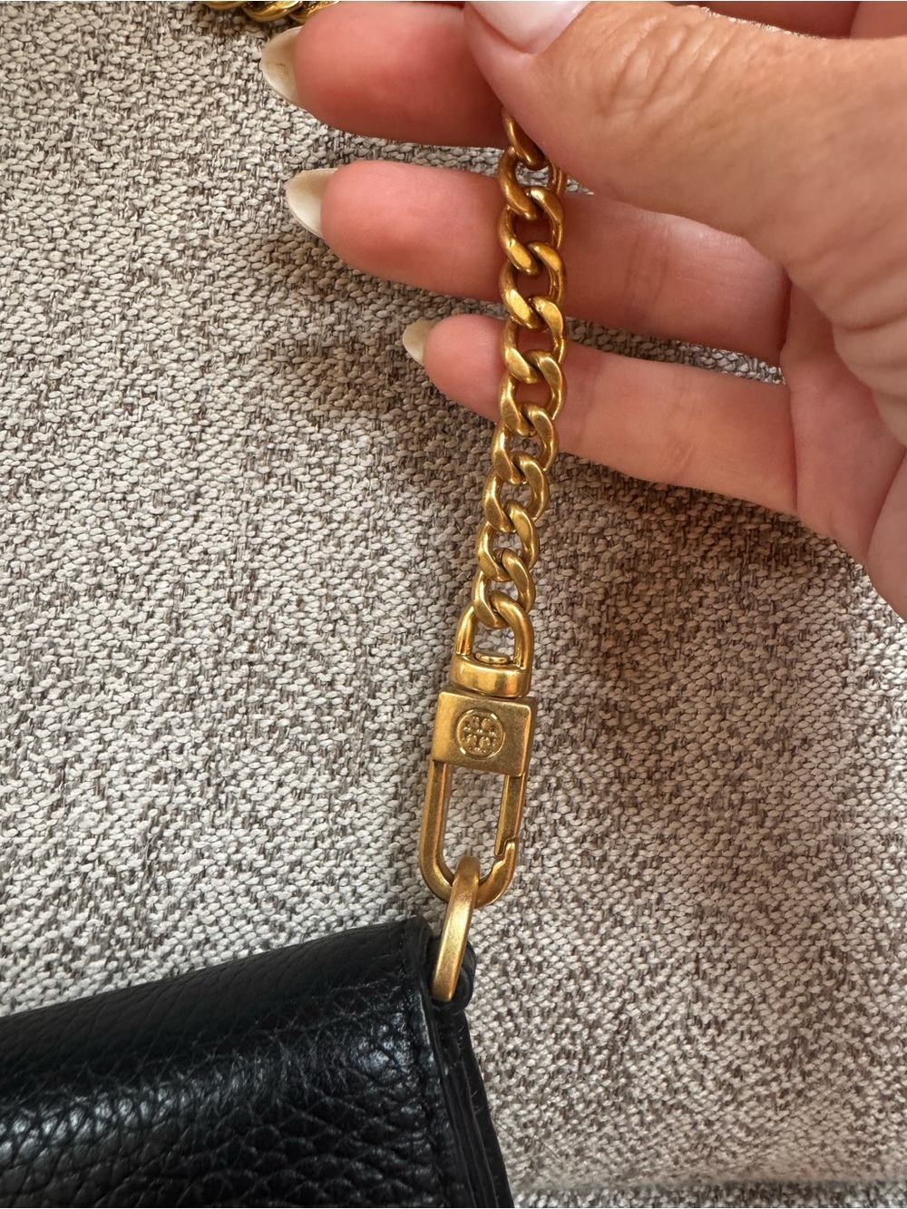 Tory Burch Black Leather Chain-Handle Crossbody Bag - Picture 7 of 7